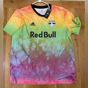 Adidas New York Red Bulls 2021 Pre Match Love Unites Kit XXL. NWT